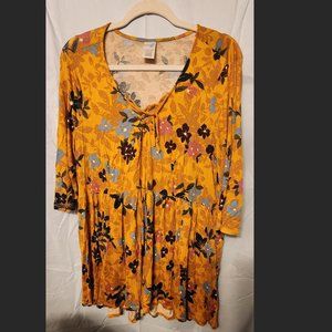 Yellow Floral Top